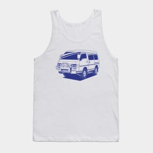 Delica advanture blue print 1 Tank Top